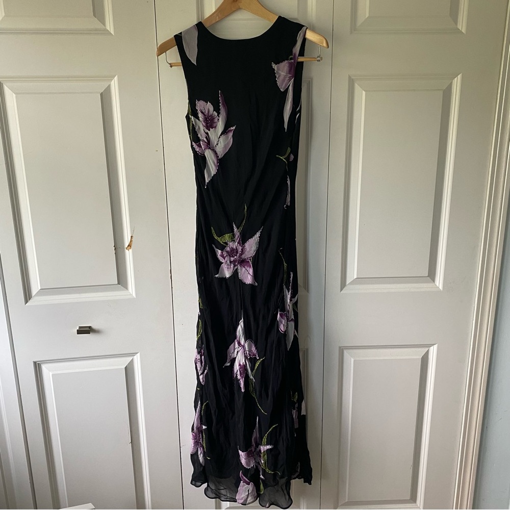 Eva Blue Vintage Flower Dress